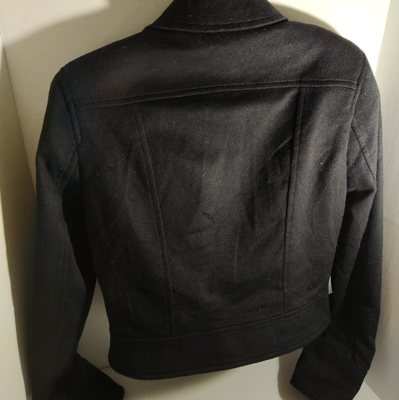 Massimo Dutti black wool cropped Jacket - Picture 2 of 13